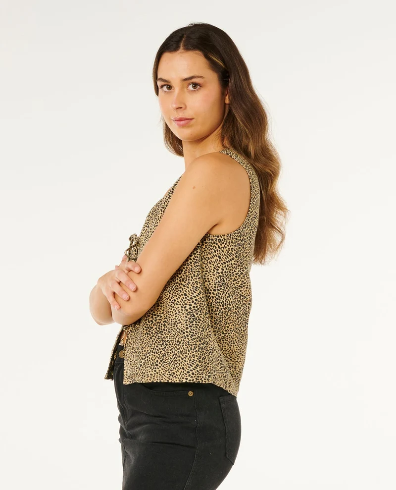 Animal Instincts Tie Front Shirt