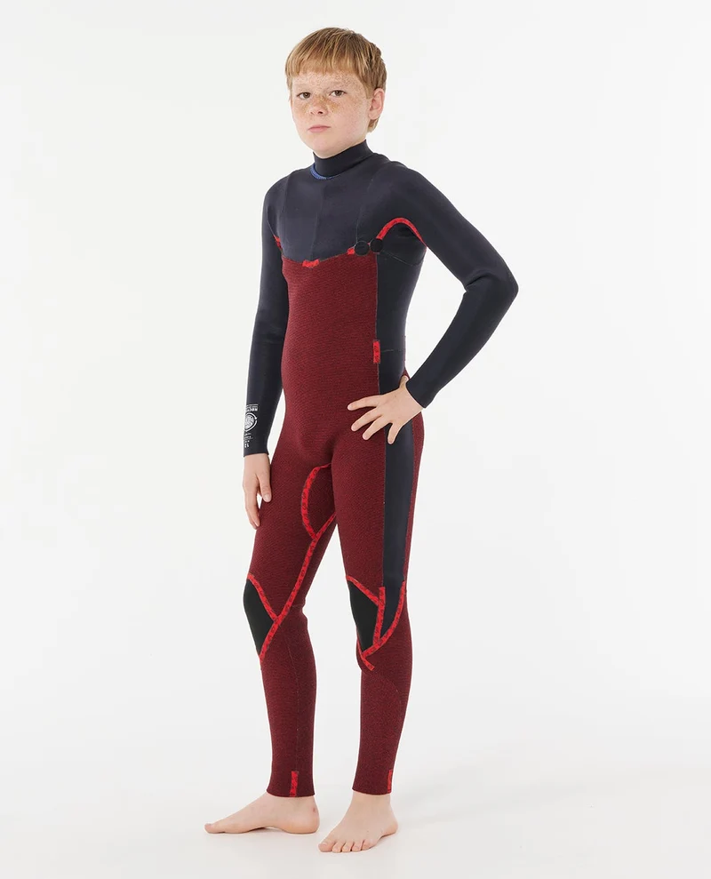 Kids Dawn Patrol 4/3 Chest Zip Steamer