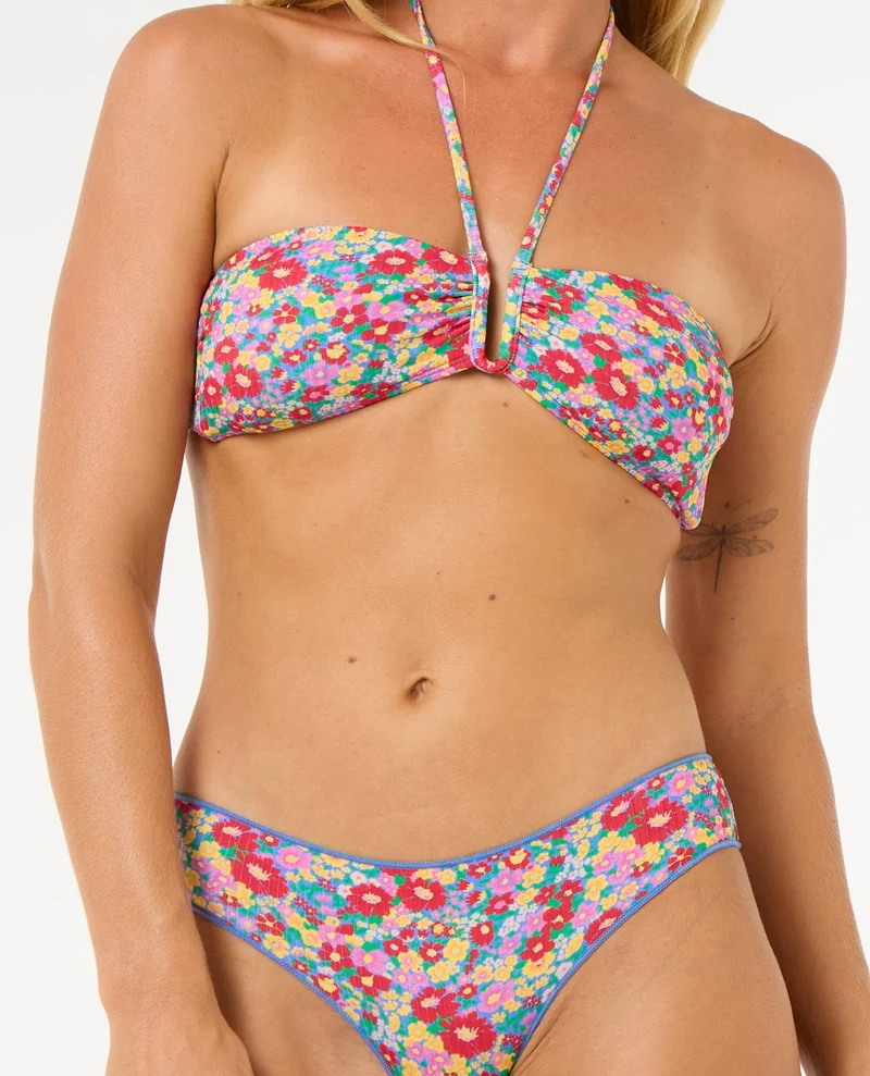 Las Flores Cheeky Coverage Hipster Bikini Bottom